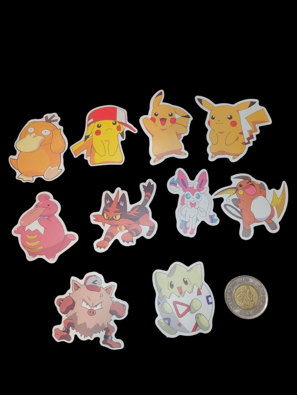 3/$20 10Pcs Pokemon Waterproof Stickers Set
